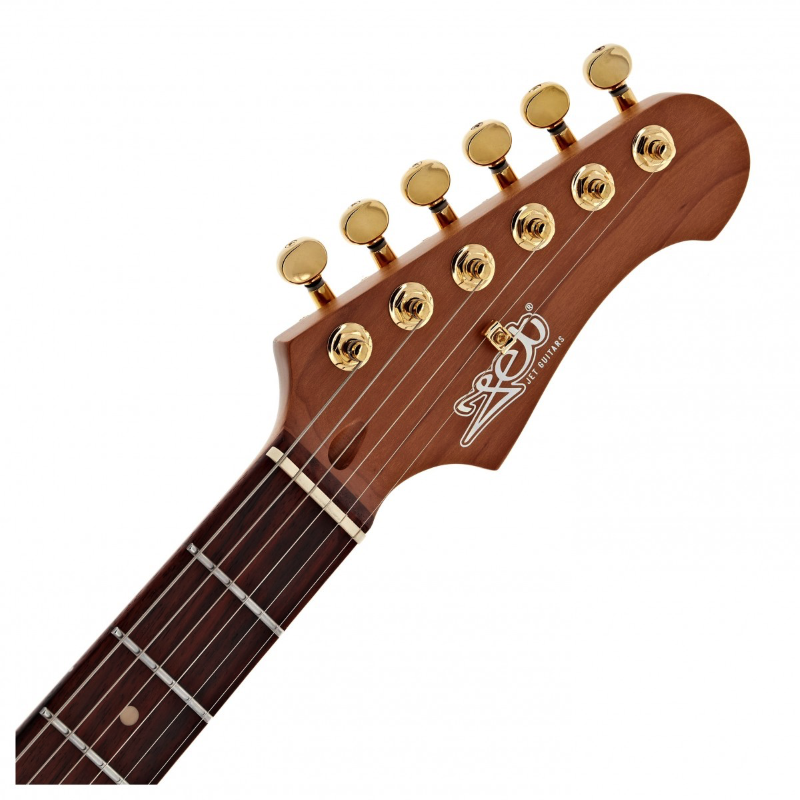 Jet Guitars JS380OW-G SSS Olympic White Roasted Maple Gold Hardware