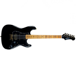 Jet Guitars JS400BK HSS Black Chitarra Elettrica Roasted Maple Nera