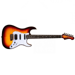 Jet Guitars JS600BS HSS Sunburst Chitarra Elettrica Roasted Maple Tastiera in Ebano