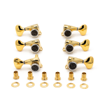 Gotoh SGL510ZMGT-L5-LRGG Meccaniche Locking 3L+3R Gold Set di meccaniche autobloccanti 3+3 per chitarra elettrica