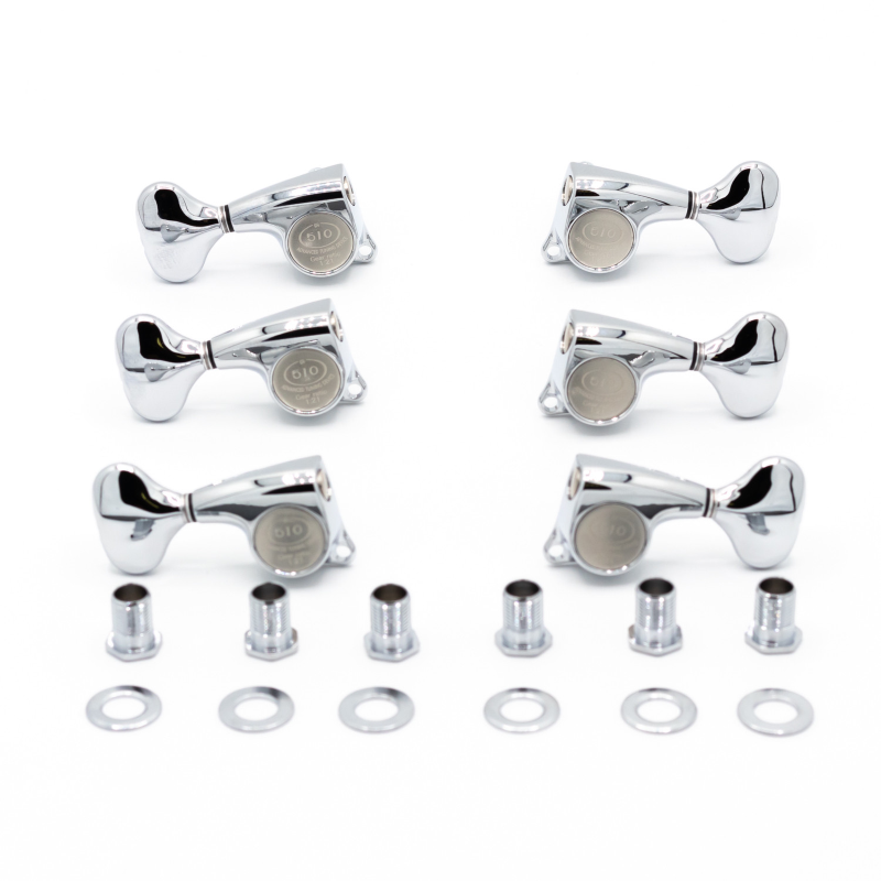 Gotoh SGL510Z-L5-LRC Meccaniche Standard 3L+3R Chrome Set di meccaniche 3+3 per chitarra elettrica