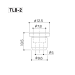 Gotoh TLB-2-C String Busher Basso Chrome Set 4pcs Boccole per corde passanti basso