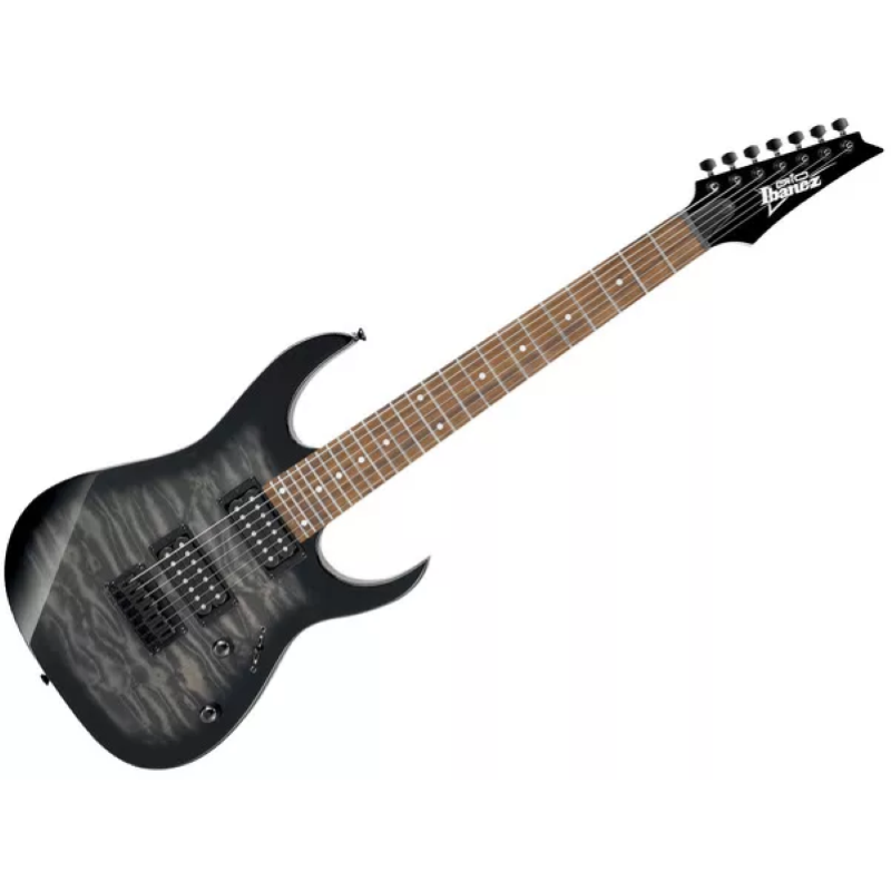 Ibanez GRG7221QATKS - Signature 7 corde finitura Transparent Black Sunburst