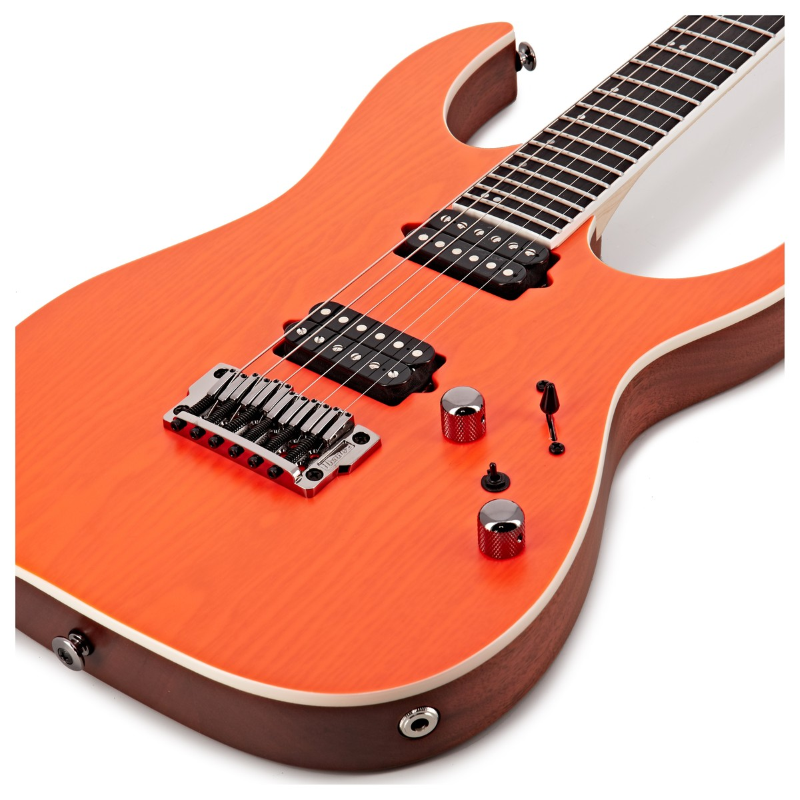 Ibanez RGR5221TFR - Signature 6 corde finitura Transparent Fluorescent Orange