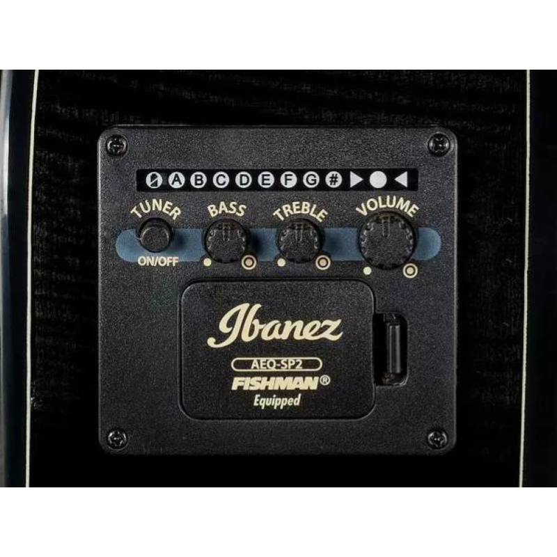 Ibanez AEWC400TKS Chitarra acustica elettrificata finitura Transparent Black Sunburst High Gloss