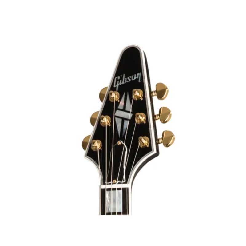 Gibson Custom Flying V Custom w/ Ebony Fingerboard Gloss Ebony CSFVCEBGH1E