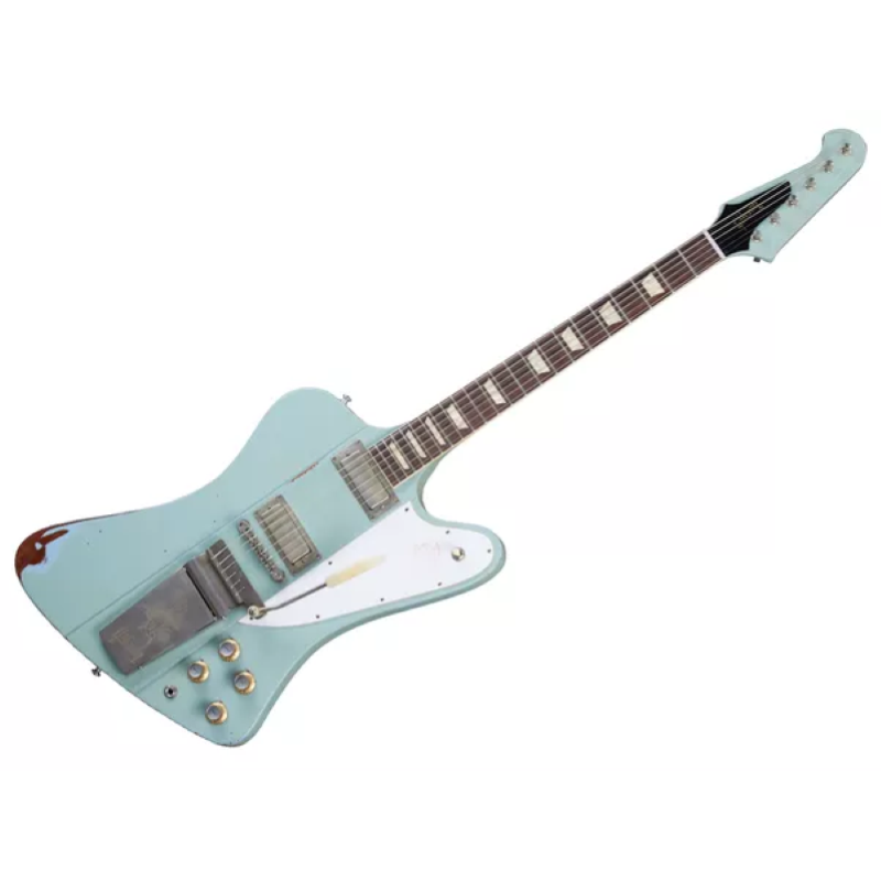 Gibson Custom 1963 Firebird V w/ Maestro Vibrola Heavy Aged Antique Frost Blue FB5HAAFBNM1