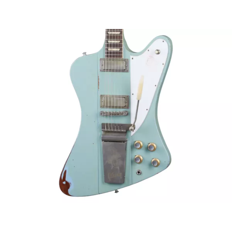 Gibson Custom 1963 Firebird V w/ Maestro Vibrola Heavy Aged Antique Frost Blue FB5HAAFBNM1
