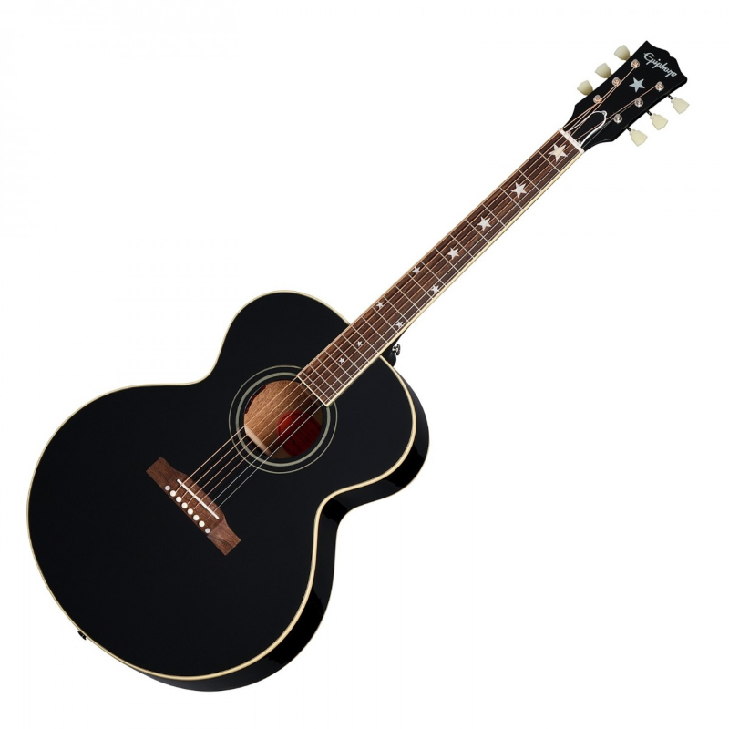 Epiphone J-180 LS (Incl. Hard Case) Ebony ECJ180LSEBNH1