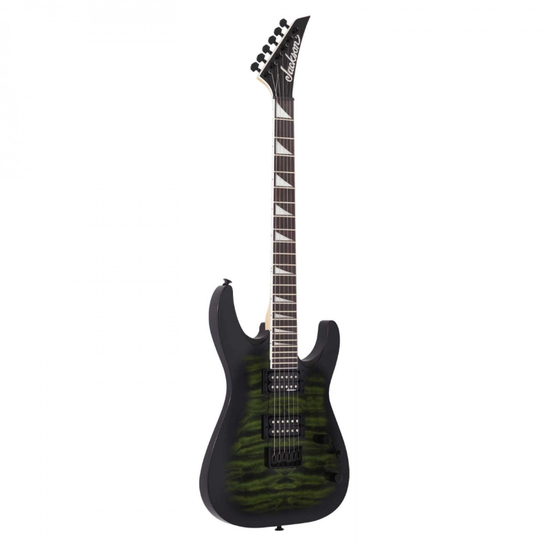 Jackson JS Series Dinky™ Arch Top JS32Q DKA HT, Amaranth Fingerboard, Transparent Green Burst