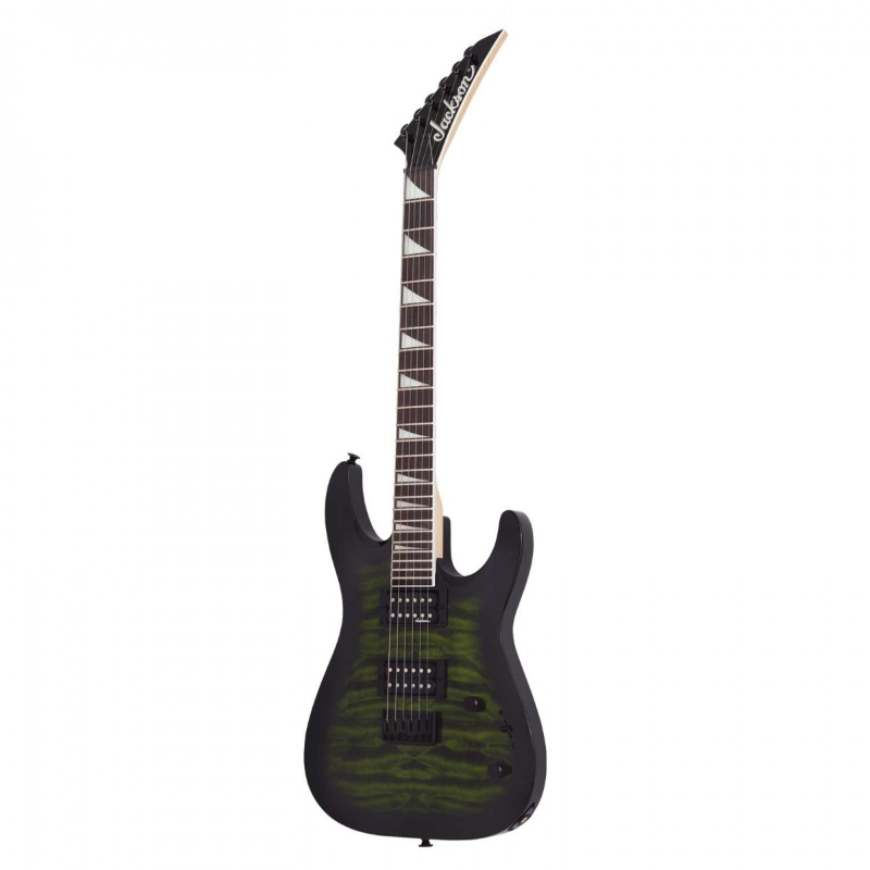 Jackson JS Series Dinky™ Arch Top JS32Q DKA HT, Amaranth Fingerboard, Transparent Green Burst