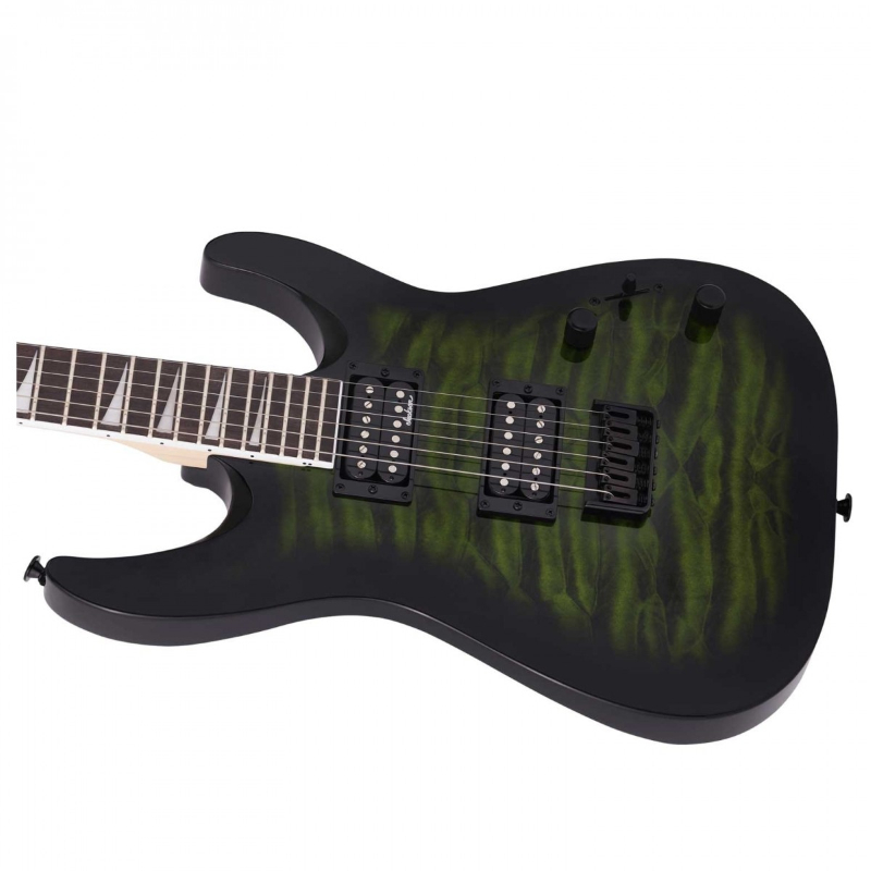 Jackson JS Series Dinky™ Arch Top JS32Q DKA HT, Amaranth Fingerboard, Transparent Green Burst