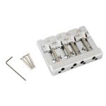 Fender® HiMass™ String-Through 4-String Bass Bridge Assembly With Brass Saddles, Chrome