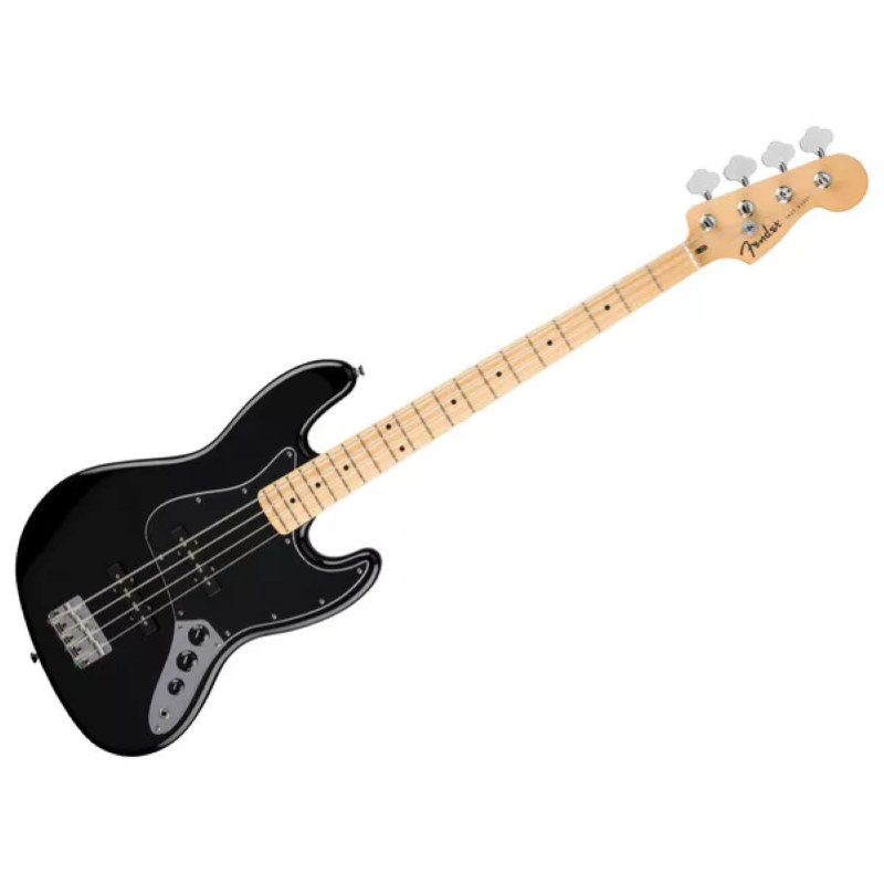 Fender Standard Jazz Bass®, Maple Fingerboard, Black Pickguard, Black 0266821506