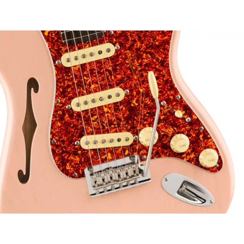 Fender American Professional II Stratocaster® Thinline, Rosewood Fingerboard, Transparent Shell Pink 0171010760