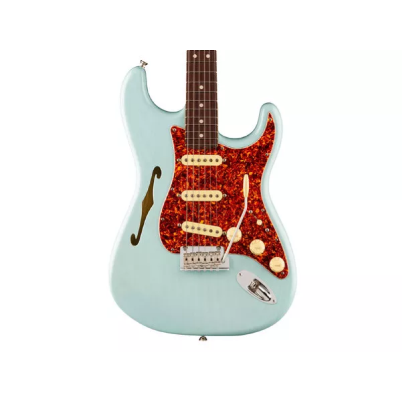Fender American Professional II Stratocaster® Thinline, Rosewood Fingerboard, Transparent Daphne Blue 0171010726