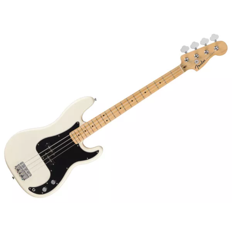 Fender Standard Precision Bass®, Maple Fingerboard, Black Pickguard, Olympic White 0266621505