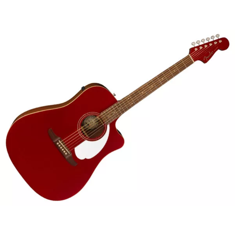 Fender Redondo Player, Walnut Fingerboard, White Pickguard, Candy Apple Red