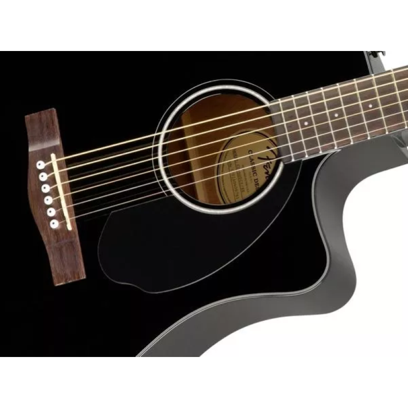 Fender CD60SCE Dreadnought, Walnut Fingerboard, Black 0970113006