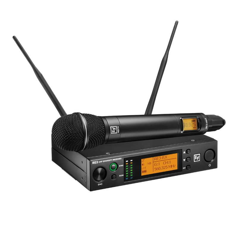 Electro Voice RE3 ND76 Sistema Microfonico Wireless UHF Portatile 560-596MHz