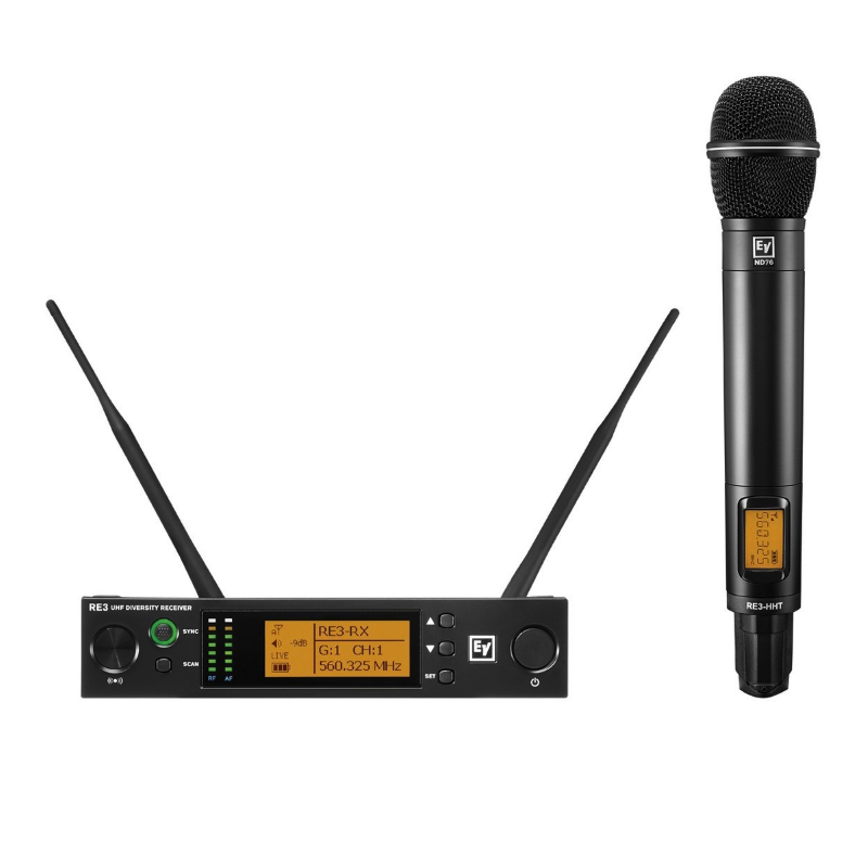 Electro Voice RE3 ND76 Sistema Microfonico Wireless UHF Portatile 560-596MHz
