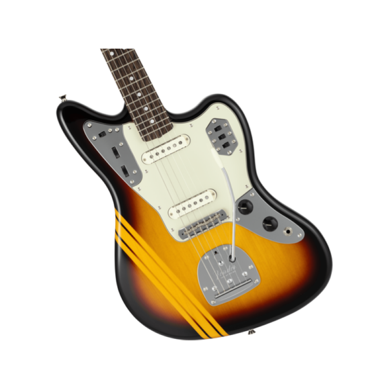 Fender Made in Japan Traditional 2025 Collection, 60s Jaguar®, Rosewood Fingerboard, Competition 3-Color Sunburst / Aged Natural