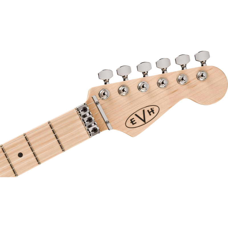 EVH Striped Series Circles, Maple Fingerboard, White and Black