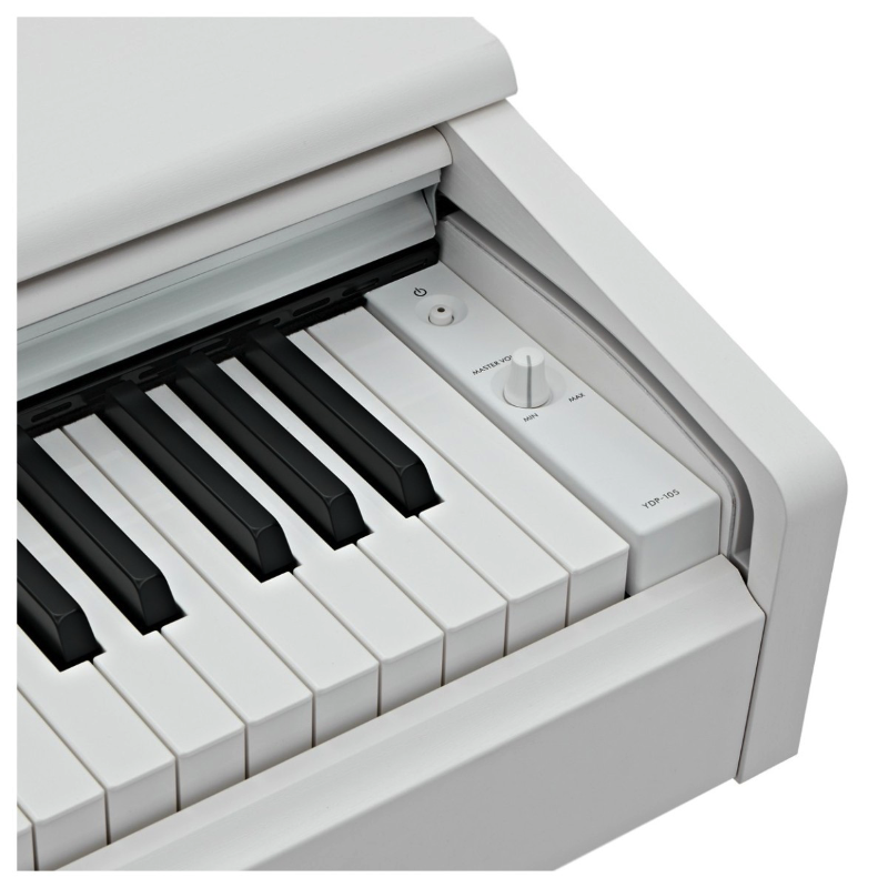 Yamaha YDP105WH Pianoforte Digitale 88 Tasti Pesati con Mobile Bianco Satinato