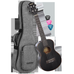 Cascha HH-2305 Tenor Ukulele Mahogany Black (incl. Bag padded, 3 Picks)