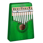 Sela SE-243 Kalimba Mahogany 10 Green