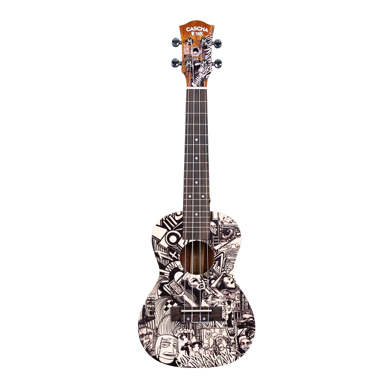 Cascha HH-2605 Concert Ukulele Art Series Sketch