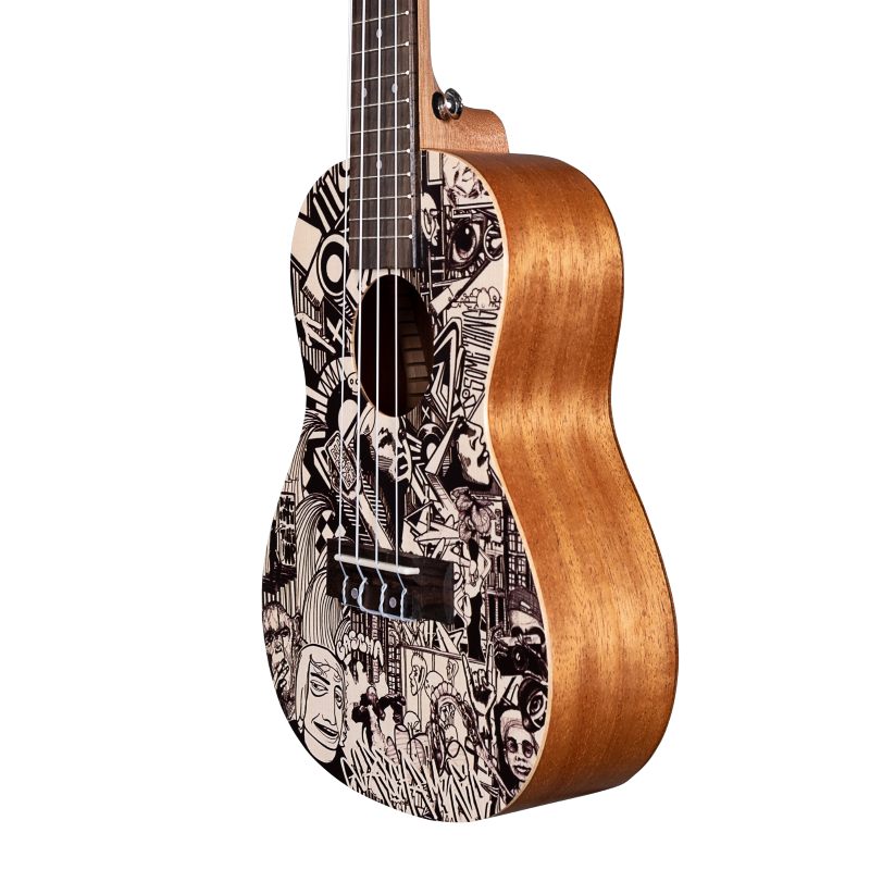 Cascha HH-2605 Concert Ukulele Art Series Sketch