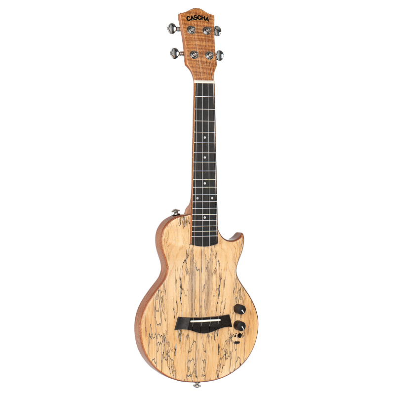 Cascha CUCE100 Electric Concert Ukulele Solidbody Maple