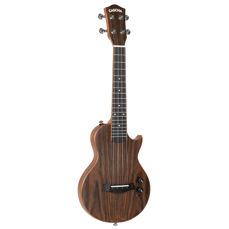 Cascha CUCE110 Electric Concert Ukulele Solidbody Bocote