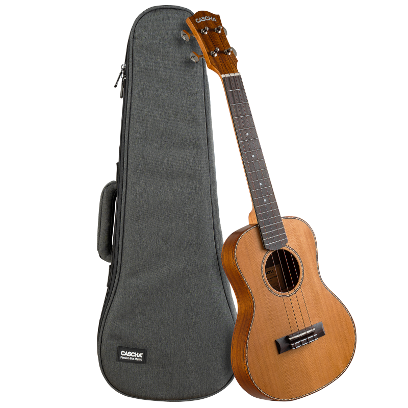 Cascha CUTCS1-EQ Tenor Ukulele - Cedar Solid Top with Pickup