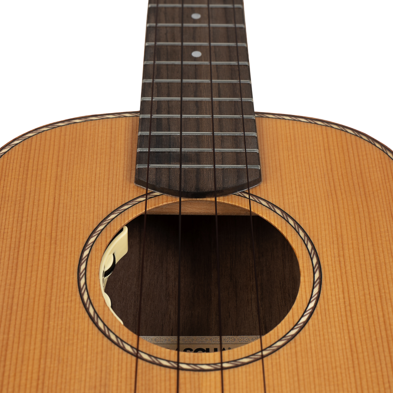Cascha CUTCS1-EQ Tenor Ukulele - Cedar Solid Top with Pickup