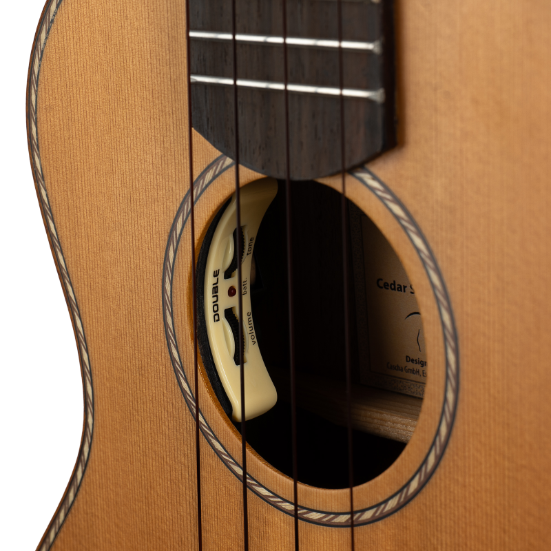 Cascha CUTCS1-EQ Tenor Ukulele - Cedar Solid Top with Pickup