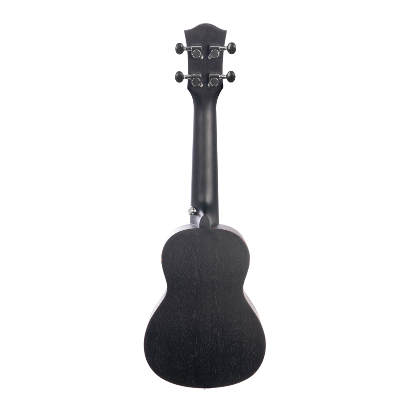 Cascha HH-2262L Soprano Ukulele Mahogany Black Lefthand (incl. Bag padded, 3 Picks)