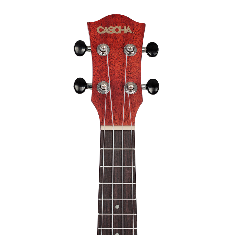 Cascha HH-2263 Soprano Ukulele Mahogany Red (incl. Bag padded, 3 Picks)