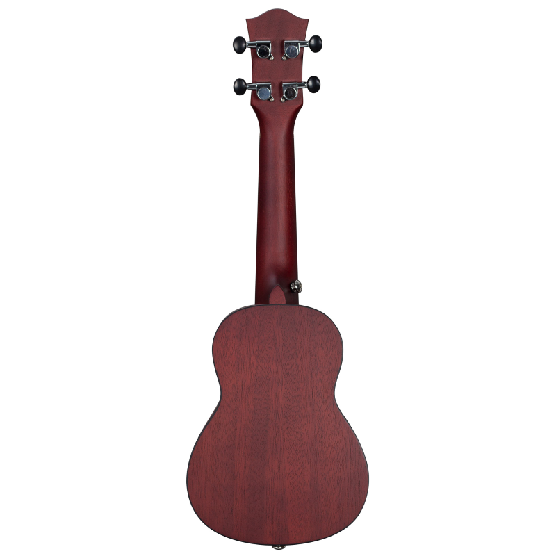 Cascha HH-2263L Soprano Ukulele Mahogany Red Lefthand (incl. Bag padded, 3 Picks)