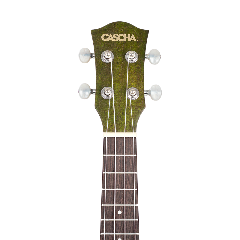Cascha HH-2265 Soprano Ukulele Mahogany Green (incl. Bag padded, 3 Picks)