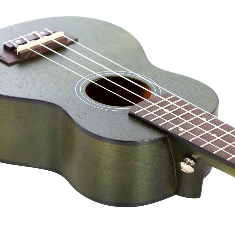 Cascha HH-2265 Soprano Ukulele Mahogany Green (incl. Bag padded, 3 Picks)