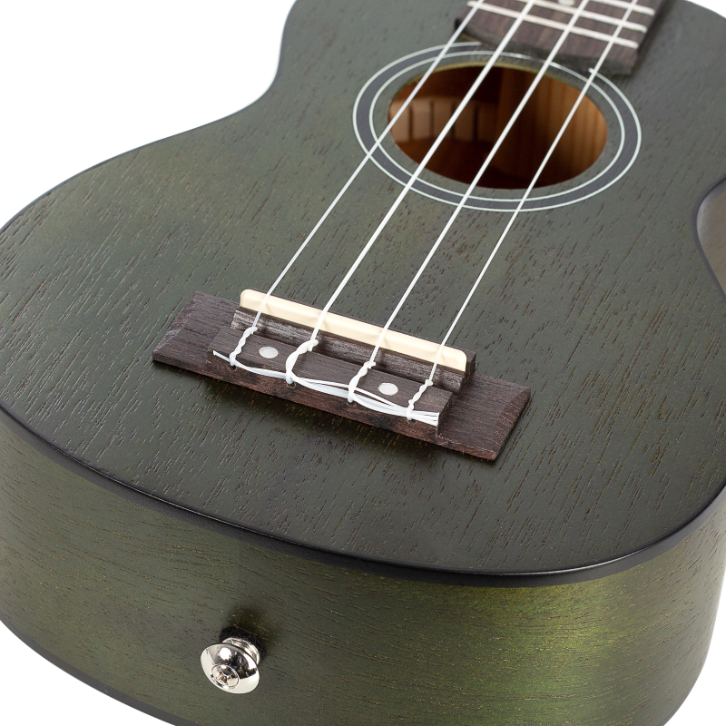 Cascha HH-2265 Soprano Ukulele Mahogany Green (incl. Bag padded, 3 Picks)
