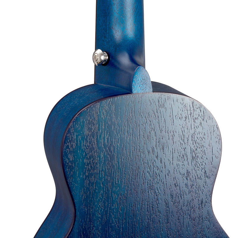 Cascha HH-2266 Soprano Ukulele Mahogany Blue (incl. Bag padded, 3 Picks)