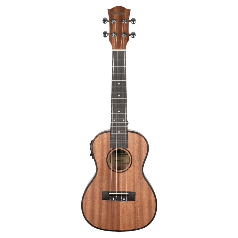 Cascha HH-2035E Concert Ukulele Mahogany with pickup system (incl. Bag padded, 3 Picks)