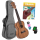 Cascha HH-2036 Concert Ukulele Mahogany Set (incl. 4 languages Method (DE/EN/FR/ES), Bag padded, 3 Picks, Tuner)
