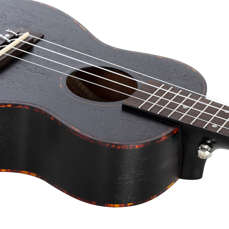 Cascha HH-2300 Concert Ukulele Mahogany Black (incl. Bag padded, 3 Picks)