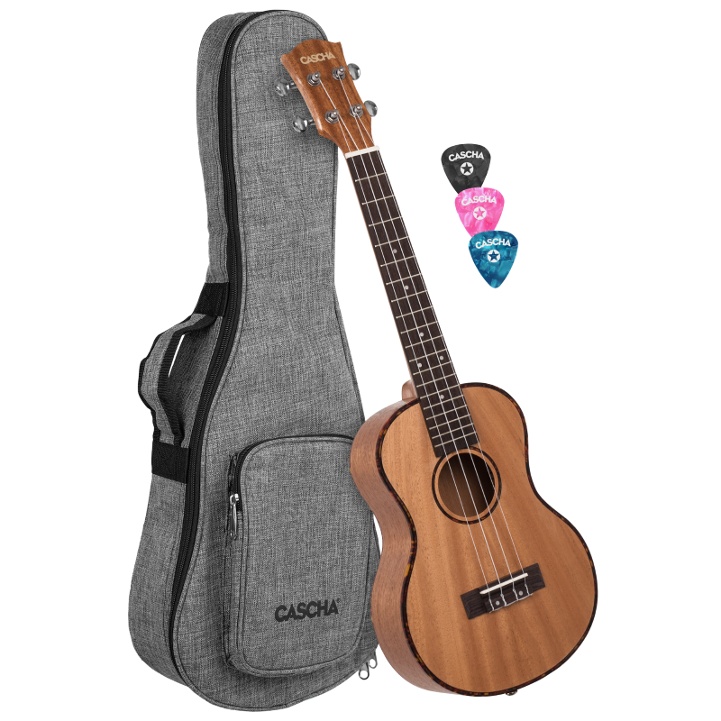 Cascha HH-2048 Tenor Ukulele Mahogany (incl. Bag padded, 3 Picks)