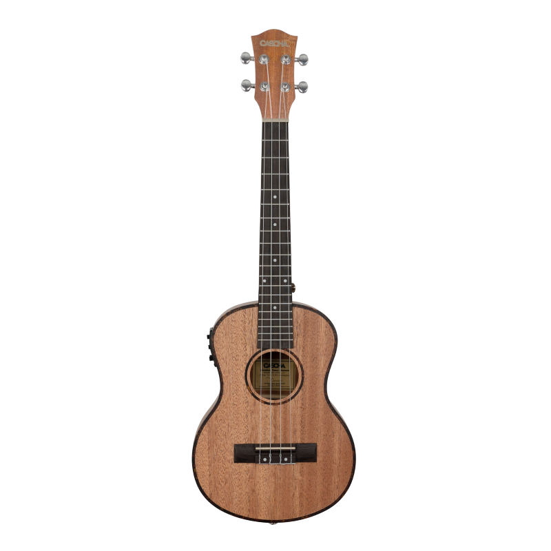 Cascha HH-2048E Tenor Ukulele Mahogany with pickup system (incl. Bag padded, 3 Picks)
