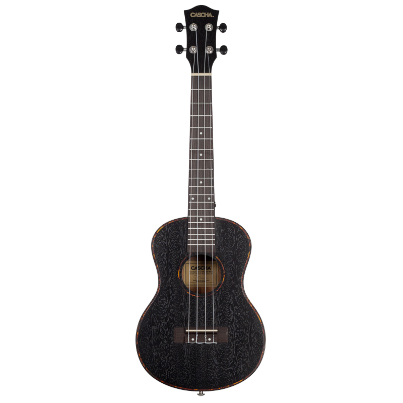 Cascha HH-2305L Tenor Ukulele Mahogany Black Lefthand (incl. Bag padded, 3 Picks)